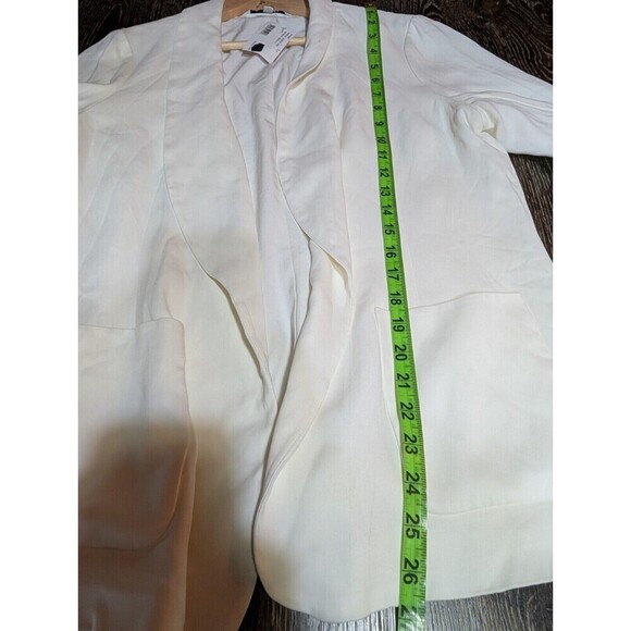 Intermix Ivory Open Blazer Jacket Size 10 - Picture 9 of 10